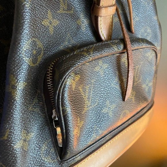 Louis Vuitton Montsouris Backpack MM Brown Canvas Vintage! - Picture 4 of 13